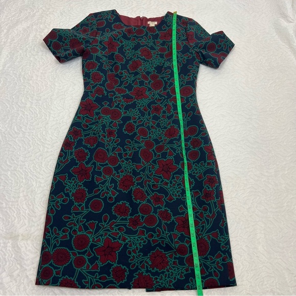 J Crew Short-sleeve Floral Printed Shift Dress 6 - Picture 6 of 8